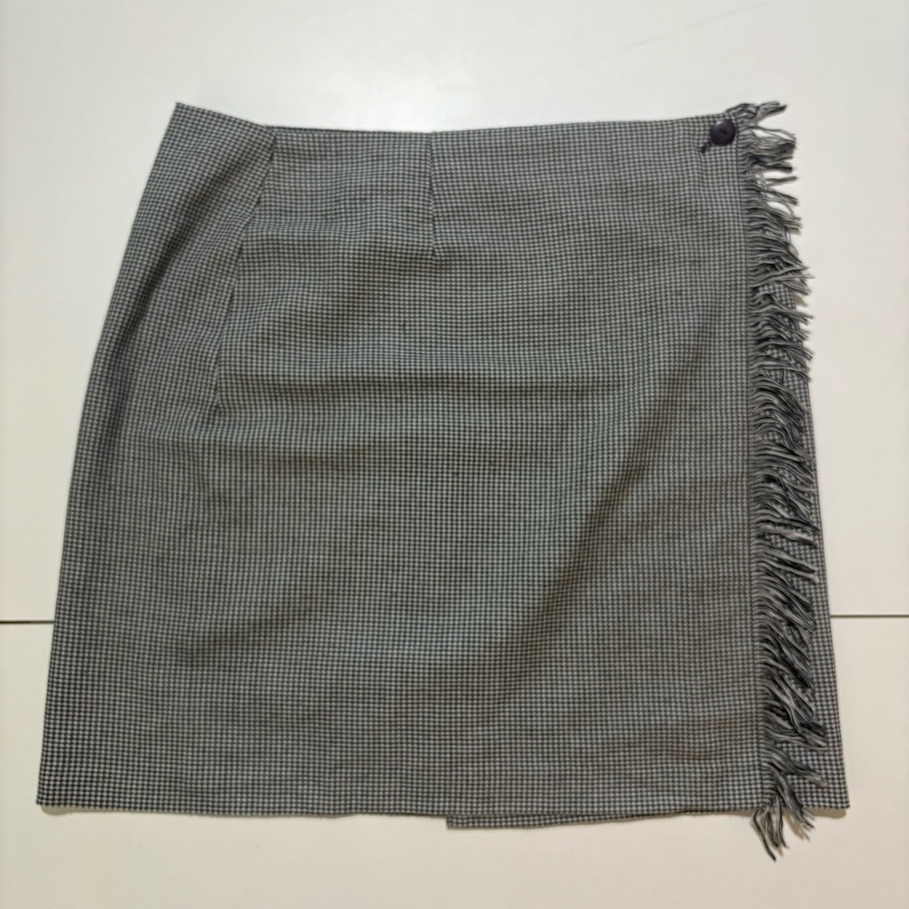 Tribal Gray Asymmetrical Pencil Skirt Mini